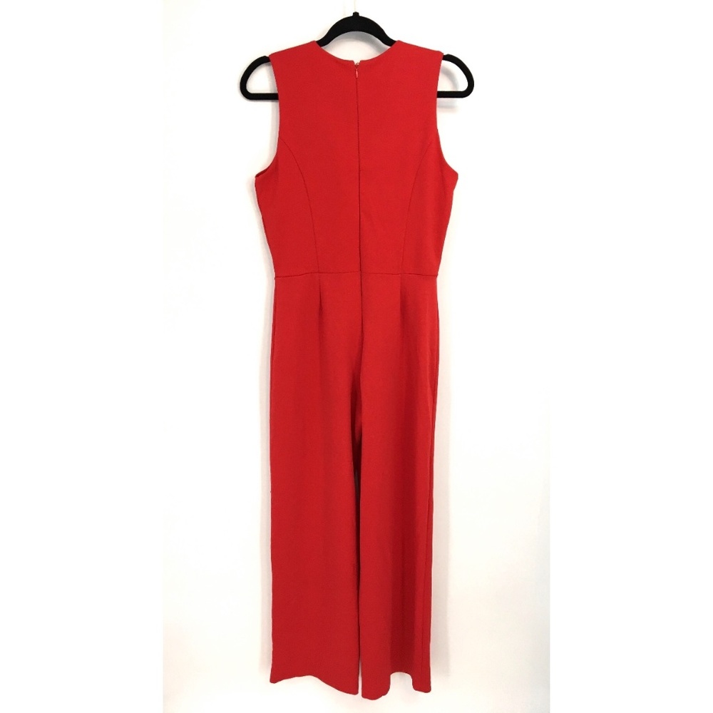 Xoxo Red V Neck Sleeveless Jumpsuit - Picture 8 of 8